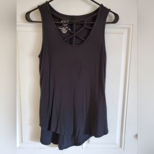 Maurices 24/7 Women's Front Criss Cross Sleeveless Basic Top